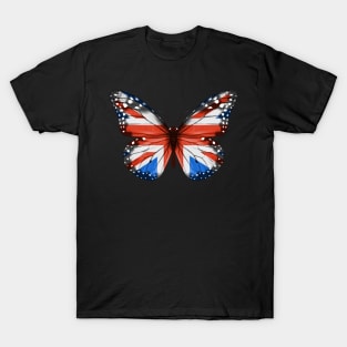 English Scottish Welsh Or Irish Flag  Butterfly - Gift for English Scottish Welsh Or Irish From United Kingdom T-Shirt